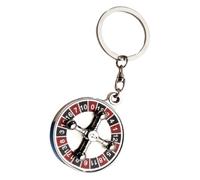 HOODANCOS Portachiavi in Metallo Girevole con Ciondolo Roulette Russa Mini Pendente Decorativo per Borse e Chiavi Accessorio Creativo per Portachiavi e Ornamento da Scrivania Multifunzione