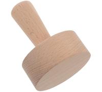 HOODANCOS Pressino per Crostata in Legno di Faggio Stampo Rotondo per Pasta Frolla Francese Mini Pressa per Dessert per Modellare e Sformare Crostate All’Uovo per Pasticceria Casalinga e
