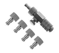 HOODANCOS Raccordo per Aerografo con Regolazione della Pressione Set Adattatori in Metallo Connettore a Sgancio per Tubo Flessibile Accessori per Pittura e Modellismo