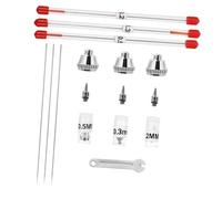 HOODANCOS Ricambi Aerografo Ago e Ugello Accessori Durevoli per Modellismo e Verniciatura Compatibile con Aerografi Standard Sostituzione e Risparmio