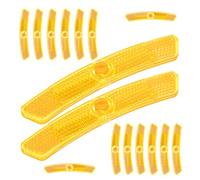 HOODANCOS Riflettori per Raggi Bicicletta 16 Pezzi Clip Riflettenti di Sicurezza Gialli per Mountain Bike e Bici da Strada Accessori Ciclistici per Avviso Notturno e visibilità Stradale