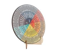 HOODANCOS Ruota Delle Legno Con Supporto Decorazione Da Scrivania Per Ufficio e Scuola Strumento Di Riconoscimento Emotivo Articolo Per Benessere Psicologico e Educazione