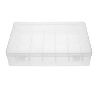 HOODANCOS Scatola di Filo Trasparente Grande 24 Rocchetti, Portafilo in Plastica Resistente Coperchio Antipolvere, Organizer per Accessori da Cucito e Porta Aghi, per Casa e Cucito Artigianale