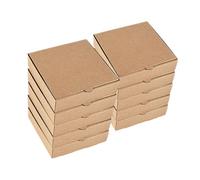 HOODANCOS Scatole Mini per Pizza 10 Pezzi in Carta Design Elegante e Facile Montaggio, Contenitori Quadrati Versatili per Biscotti e Piccoli Articoli, per Feste e Regali