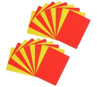 HOODANCOS Set 10 Foglietti in PVC Rosso e Giallo, Leggeri e Resistenti per Utilizzo Professionale in Partite di Calcio Come Accessorio Giudice Portatile