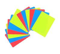 HOODANCOS Set 12 Cartellini Arbitro Calcio in PVC Rosso Giallo e Blu Kit Ufficiale Penali per Arbitri Sportivi Resistente alle Intemperie Leggero e Portatile per Competizioni e