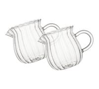 HOODANCOS Set 2 Bicchieri da Latte in Vetro Trasparente 370 Ml Manico Tazze da Caffè Riutilizzabili per Uso Domestico Bicchieri per Bevande e Succhi Adatti a Feste e Uso Quotidiano