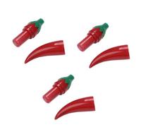 HOODANCOS Set 3 Contenitori Porta-Aghi Peperone Rosso Design Cartone Animato Custodia Sicura per Aghi da Cucito Scatola Compatta per Riporre Aghi e Piccoli Oggetti per Artigianato e