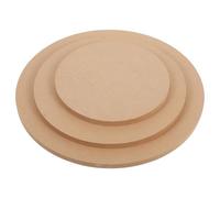 HOODANCOS Set 3 Pezzi Stampi Rotondi per Ceramica in Legno, Basi Lisce Diametro 15-25 Cm per Ceramica Fai da Te, Piastre per Modellare Argilla per Artigianato e Tornitura