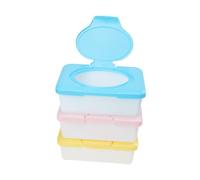 HOODANCOS Set 3 Portafazzoletti per Salviette Umidificate in Plastica Coperchio, Leggero e Facile da Pulire, Design Semplice, per Desktop e Culla Colore Casuale