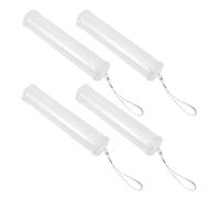 HOODANCOS Set 4 Pezzi Portapenne Telescopico in Plastica Trasparente, Design Chiaro, Tubo Regolabile da 25,5 a 38 Cm, per Studenti e Artisti in Sessioni Creative