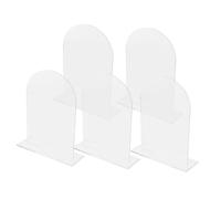 HOODANCOS Set 5 Pezzi Portacartello in Acrilico Trasparente Vuoto Supporto, Cartelli Segnaposto da Tavolo per Matrimonio, Feste e Ristoranti, Segnaposto Nome Design Creativo Resistente