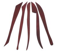 HOODANCOS Set 5 Utensili per Intaglio Argilla e Ceramica in Legno Massello, Coltelli da Scultura Impugnatura Ergonomica, Strumenti per Modellare Argilla per Corsi D’Arte e Progetti