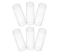 HOODANCOS Set 6 Tubi Porta Monete Rotondi in Plastica Trasparente Diametro 32Mm, Contenitori Protettivi Tappo Sigillato, per Viaggi e Raccolte di Monete Sfuse