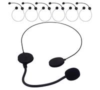 HOODANCOS Set 7 Pezzi Cuffie Finte Microfono per Accessori Cosplay e Costumi da Palcoscenico Microfono Giocattolo per Feste Bomboniere e Decorazioni Musicali per Eventi Carnevale