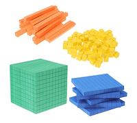 HOODANCOS Set Base Dieci 1 Set Colorato Blocco Base Dieci Manipolazione Matematica Pratica Per Bambini Contatori Matematici Conteggio Dei Cubi Per Bambini Dell'asilo