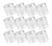 HOODANCOS Set di 12 Barattoli di Vetro con Coperchio in Alluminio da 250ml, Ermetici e Facili da Lavare, per Conserve Dolci e Marmellata in Viaggio o All'aperto