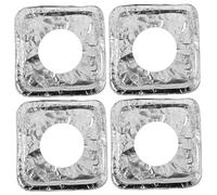 HOODANCOS Stuoia Antiolio per a Gas 10 Pezzi Coperture Quadrate in Alluminio Spesso Protezione per Piani Cottura Facile Manutenzione Usa e Getta 8,65 Pollici