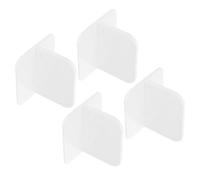 HOODANCOS Supporto per Box da Casa Antiscivolo in Plastica Solida Bianco, Set da 4 Pezzi Base Adesiva per Stabilizzazione Recinto, Accessorio Sicurezza per Adatto a Vari Pavimenti