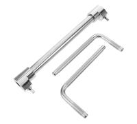 HOODANCOS Supporto per Campanaccio Doppio Asta per Batteria Morsetto in Metallo con Sgancio Rapido Espansione Versatile per Tamburelli Jam Block e Percussioni Leggero e Compatibile con Vari