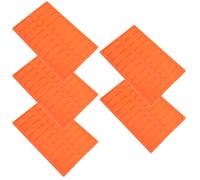 HOODANCOS Supporto per Essiccazione Vetrini da Microscopio 20 Slot in Plastica Arancione Vassoio per Vetrini da Laboratorio 5 Pezzi per Microbiologia e Studi Cellulari