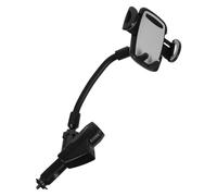 HOODANCOS Supporto per Telefono Auto Attacco Accendisigari Leggero e Regolabile, Caricabatteria USB Doppia Porta 1a, Compatibile Smartphone 3-6,5", Protezione Antigraffio per Uso Veicolare