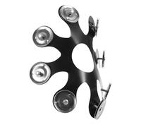 HOODANCOS Tamburello Hihat in Acciaio Nero Anello per Piatto Hihat Accessorio per Batteria per Migliorare Ritmo e Espressione Musicale Adatto a Vari Generi e Performance Live