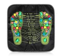 HOODANCOS Tappetino Massaggiante per Piedi in Pp Stimolazione Acupressione 35x35 Cm, Resistente e Antidistorsione, per Massaggio Riflessologia Plantare a Casa