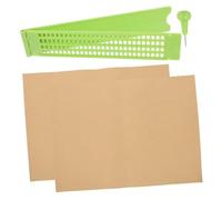 HOODANCOS Tavoletta Braille in Plastica Punteruolo e Righello, Flessibile e Resistente, 27 Linee 30 Celle per Scrittura per Non Vedenti, Kit e 2 Fogli Pratica