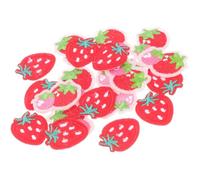 HOODANCOS Toppe Termoadesive Patch Leggere Non Tessuto a Forma di Fragola Rosse 20 per Riparare Buchi Accessori Moda per Abbigliamento su Jeans e Borse