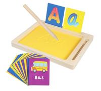 HOODANCOS Vassoio per Scrittura Sabbia per Montessori per delle Attività Educative per La Prima Sicuro e Stimola e Scrittura Completo con Penna e Schede