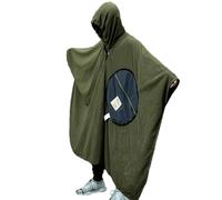 Hooded Camping Blanket - Wearable Fleece Poncho, Outdoor Windproof Cover | Multi-Use Camping Sleeping Bag, Portable Stadium Blankett Gear, Poncho Blanket for Outdoor Stadium Blankeet for Campiing