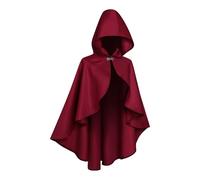 Hooded Cape - Soft Halloween Cosplay Robe, Renaissance Style Cloak, Short Unisex Hooded Design | Costume Cape, Festival, Party, Carnival, Home, School, Stage, Performance, Masquerade