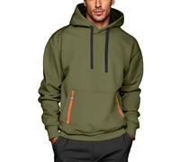 Hoodie Cappuccio per Uomo Vintage Felpa da Solid Color Leggera Casual Resistente Atletica Confortevole Casua Invernale più con Fodera Calda