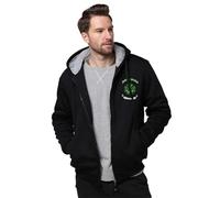 Hoodie da Uomo con Zip Intera -Unione delle Comore Felpa Calda e Spessa, Foderata in Pile, Tessuto Morbido, per Lavoro e Quotidiano,Nero,L