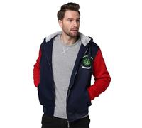 Hoodie da Uomo con Zip Intera -Unione delle Comore Felpa Calda e Spessa, Foderata in Pile, Tessuto Morbido, per Lavoro e Quotidiano,Rosso,L
