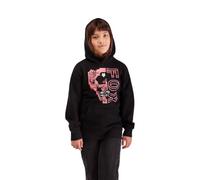 Hoodie Fox Junior Image Skull Fleece PO Black YL