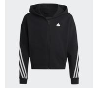 Hoodie Future Icons 3-Stripes Full-Zip Black / White 11-12A