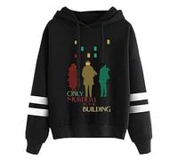 Hoodie Only Murders in The Building Loose Fashion Pullover, Felpa Classica Stampata retrò da Uomo e da Donna a Maniche Lunghe Giacca Plus Size Coat Role Play Sweater-Black||XXS