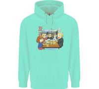 Hoodie Per Bambini Con Amici Chibi Anime Che Bevono Birra