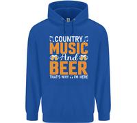 Hoodie Per Bambini 'Country Music E Birra, Ecco Perché Sono Qui'