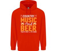 Hoodie Per Bambini 'Country Music E Birra, Ecco Perché Sono Qui'