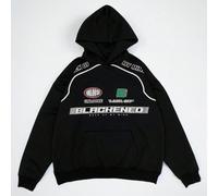 Hoodie per motocicletta con parole in inglese nero casual e alla moda per uomo, un ottimo regalo per ragazzi e amici L,M,S,XL,XXLHalloweenTessuto in maglia