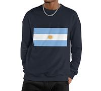 Hoodie Sweatshirt Jackets Uomo con Repubblica Argentina Bandiera Nazionale Pullover Long Sleeve Top Crewneck Termico Felpa Girocollo Morbida Pile Caldo Casual Unisex per Tutte Le Stagioni Coppia