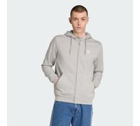 Hoodie Trefoil Essentials Full-Zip Medium Grey Heather / White S