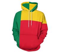 Hoodie Uomo Felpa con Cappuccio Regular,Benin Hoodie Felpe con Cappuccio Unisex - Adulto Tasca a Marsupio, Girocollo, Classic,Rosso,4XL