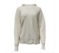 HoodLamb Maglione Donna Crema Punto Pizzo in Canapa 420 X-Large NWT