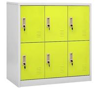 Hoodmeel Armadietto con Chiave 5pz Grigio Chiaro Verde 90x45x92,5cm #2, Armadio Ufficio Con Chiave, Armadio Metallico, Armadietti Spogliatoio, Armadio Con Serratura, Acciaio