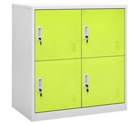 Hoodmeel Armadietto con Chiave Grigio Chiaro e Verde 90x45x92,5cm #3, Armadio Ufficio Con Chiave, Armadio Metallico, Armadietti Spogliatoio, Armadio Con Serratura, Acciaio