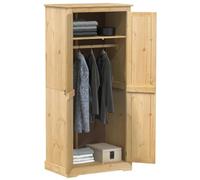 Hoodmeel Armadio Salvaspazio, Armadio da Ingresso, Armadio in Legno Massello di Pino Corona 76x50x170 cm